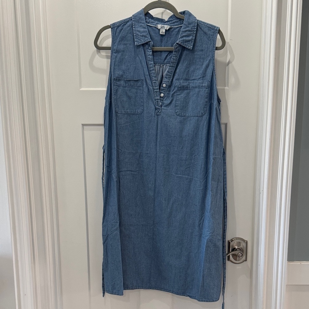 Croft & Barrow Blue Denim Dress Size Large